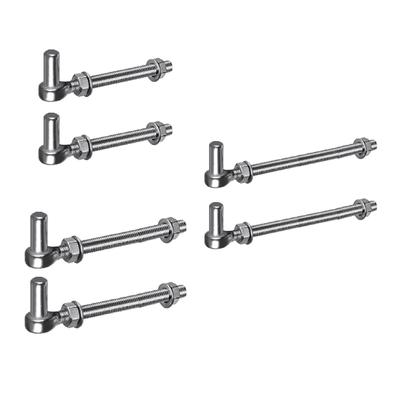 Pair J Bolt Gate Hinges Steel J Bolt Post Hinges Corrosion Resistant Hinges Upgrades for Metal Farm Gate & Heavy Door