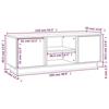 814478 vidaXL TV Stand Black 110x35x40.5 Cm Solid Pine Wood