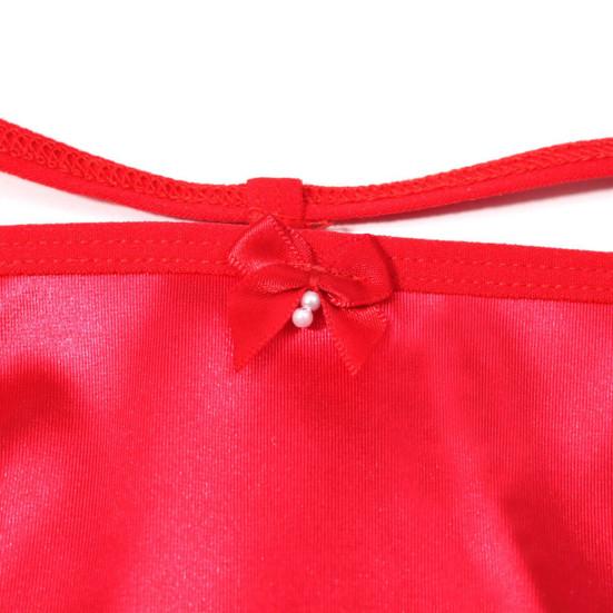 Lady G-string Pornographic Anti-septic Spaghetti Strap Elastic Comfortable Sexy Solid Color