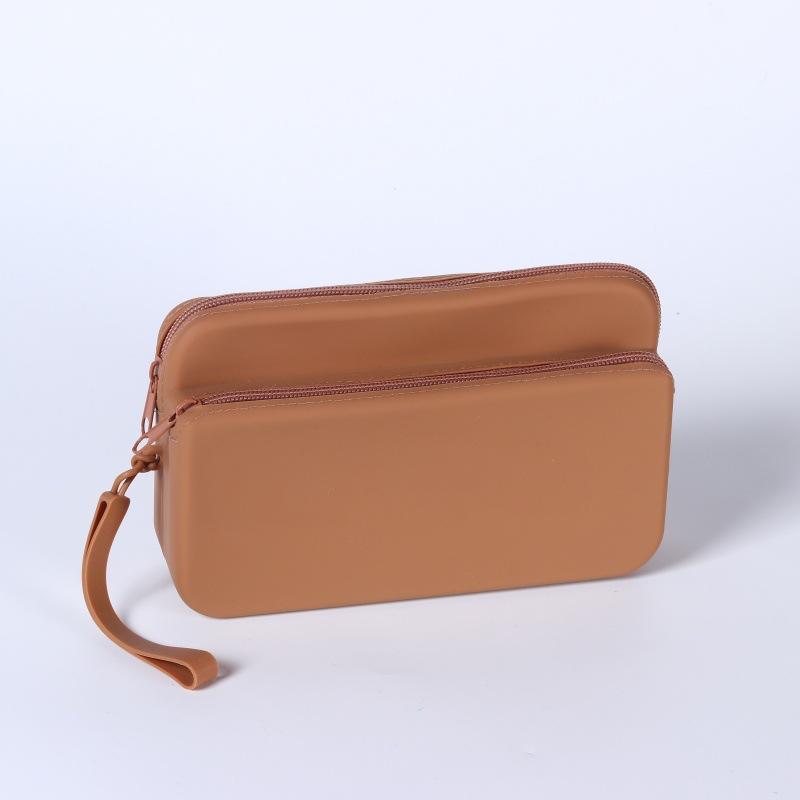 Silicone Zipper Portable Storage Bag Coin Purse Lipstick & Cosmetics Pouch Travel Bag Unisex Soft Handle