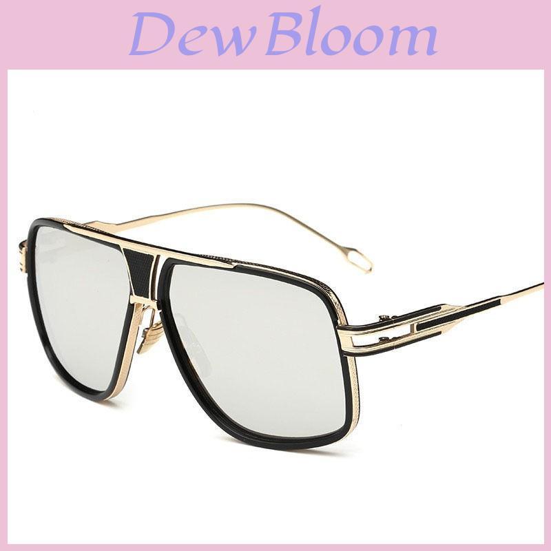 Flat Square Top Retro Vintage Big Oversized Aviator Sunglasses Mens Womens Usa