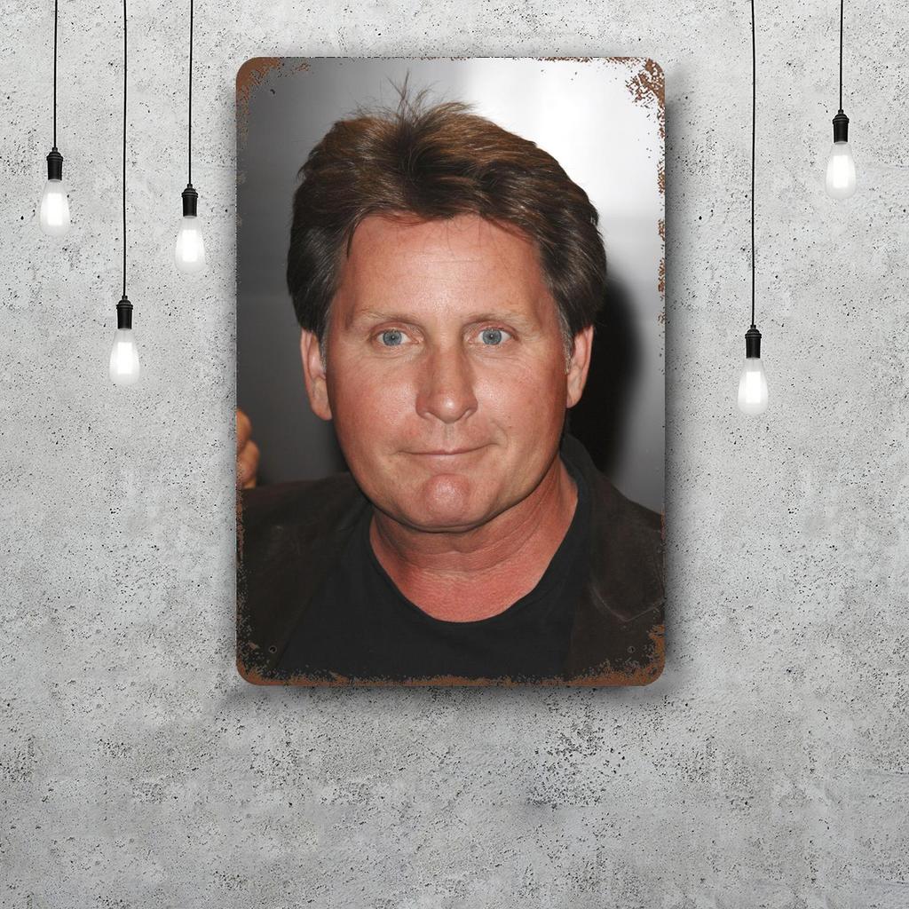 Emilio Estevez Actor Decor Poster Vintage Tin Sign Metal Sign Decorative Plaque for Pub Bar Man Cave Club Wall Decoration