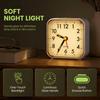 3.15in Silent Alarm Clock ABS Bedside Alarm Clock Small Desk Alarm Clock  for Bedside Desk