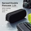 LIHIT LAB XCOA Spread Double Pen Case Light Jet Black A3811-24