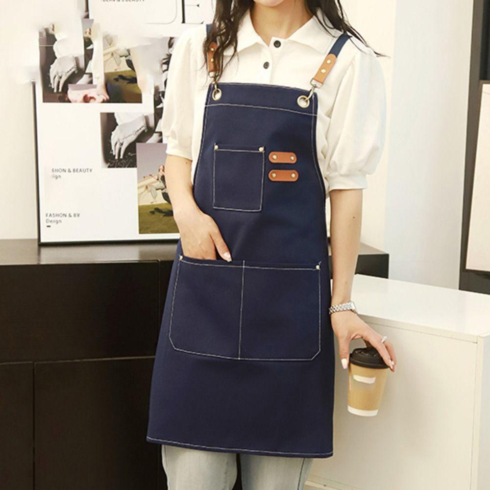Adjustable Kitchen Apron Oil-proof Chef Apron Household Barista Apron  Grill Restaurant