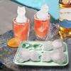 Donano Cute Cat Silicone Ice Cube Tray with Lid, Easy to Remove Ice, Durable for Freezing (Green)