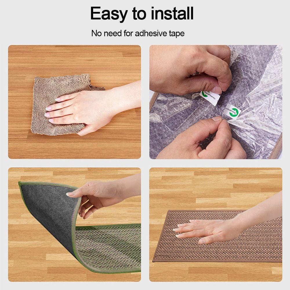 Creative Imitation Linen Stair Treads Non-Slip Washable Floor Mat Water Absorption Noiseproof Stair Carpet Household Use