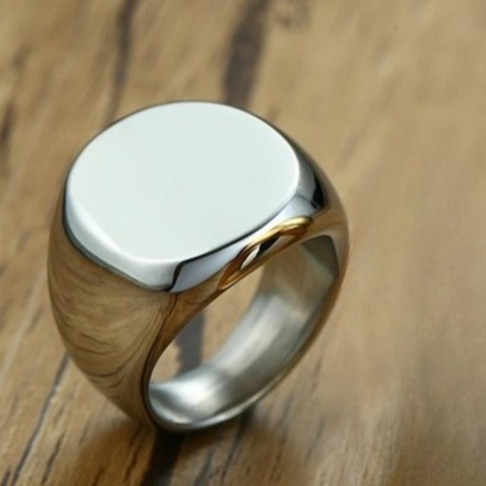 

Мужское кольцо из нержавеющей стали Черное золото Круглое Гладкая отделка Гипоаллергенное 13