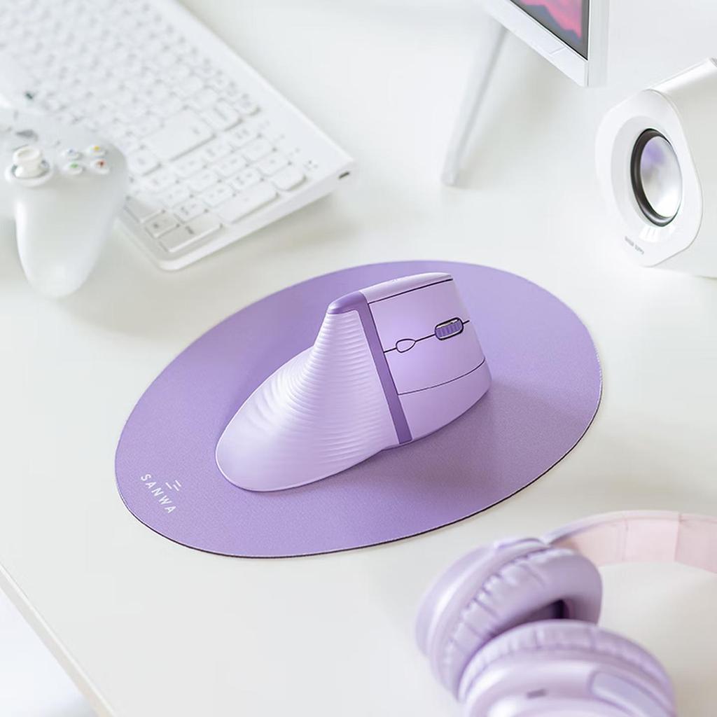 Sanye Ergonomisches Kabelloses Bluetooth Dual-Modus Maus mit Mauspadd Set Vertikaler Griff Leise Büro 3-Geräte-Umschaltung Anpassbare Tasten