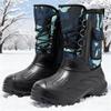 Herren Tarnung Mittelhohe Schneestiefel, Schnürung Dicke Sohle Fleecegefüttert Warm Outdoor Arbeit Baumwollschuhe