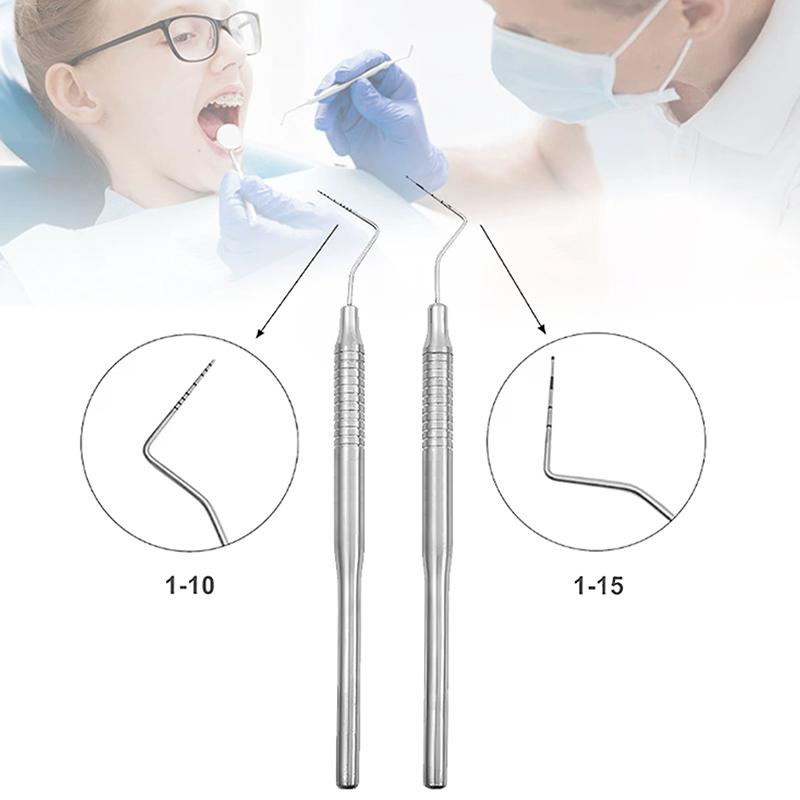Zahnärztliches Edelstahl Parodontalsonde Mit Kürette 1-10 1-15 Explorer Sonde Instrument Werkzeug Zähne Reinigen Hygiene Werkzeuge