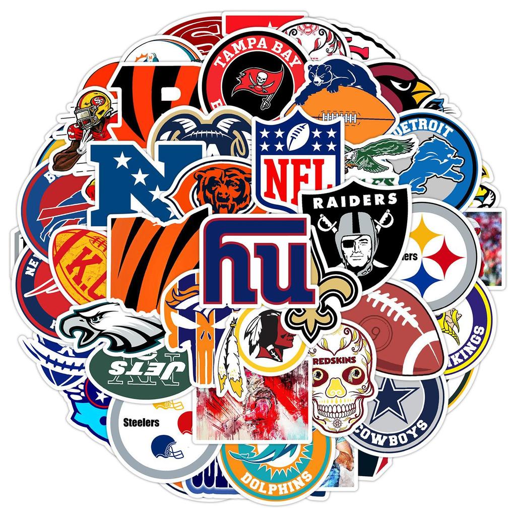 50 Football Graffiti Stickers: Creative Waterproof Sports Ball Decals for Water Bottles, Luggage, and Phones
