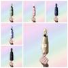 Lightweight Automatic Pocket Umbrella UV Protection Solid Color Dual-use Folding Umbrella Portable High-end