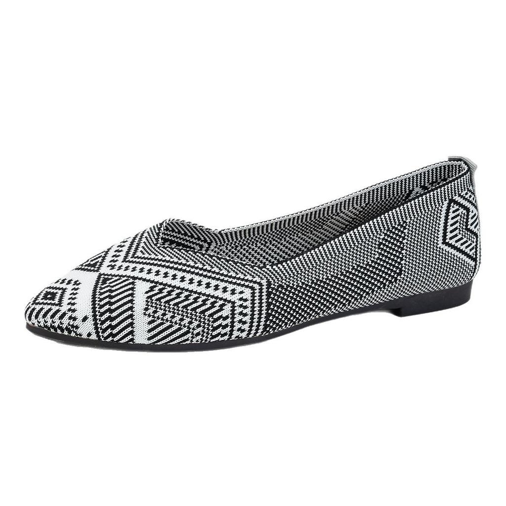 Women's Shoes Flat Pointed Knit Shoes for Spring and Summer