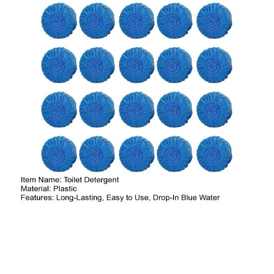 20 Pièces Comprimés Nettoyants Automatiques pour Cuvette de Toilette, Nettoyant pour Réservoir à Déposer pour Salle de Bain, Prévenir les Taches & Désodoriser, Désodorisant Facile à Utiliser pour Cuvette & Réservoir