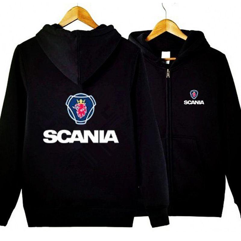 

Men Scania Printed Winter Fleece Hoodie Coat Thicken Jacket Tops Sweatshirt XL чорний