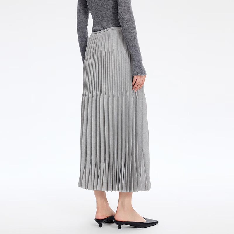 JNBY 2026 Spring Casual A-Line Midi Skirt