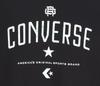 Converse Gold Series Printed Basketball Long Sleeve Shirt, Moisture-Wicking, Quick-Drying, Unisex, Black, Size L (CBG252354L)