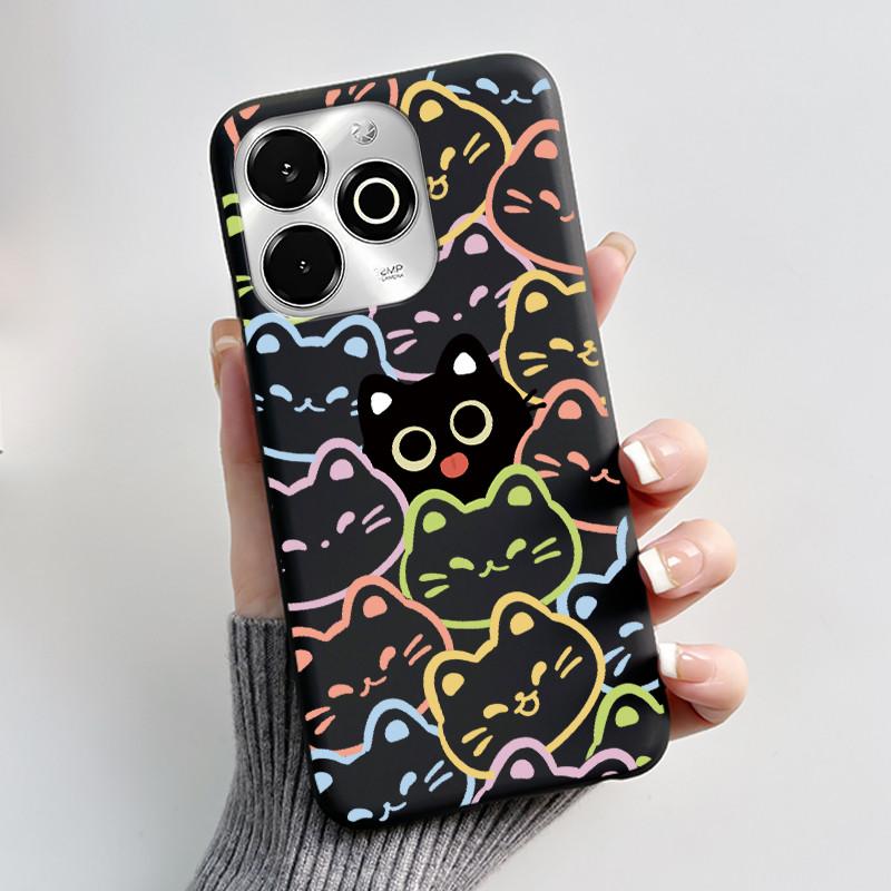 Phone Case For Umidigi G100X / G9X Case Luxury Cute Love Heart Rabbit Cartoon Funny Cover Black Soft Silicone Protective Casing