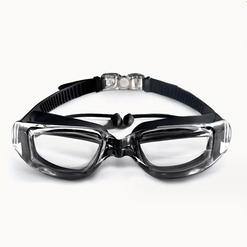 

Очки для плавания в бассейне для близорукости Очки для дайвинга с большой оправой и защитой от запотевания Беруши Очки для плавания Универсальные принадлежности для дайвинга 250 чёрный