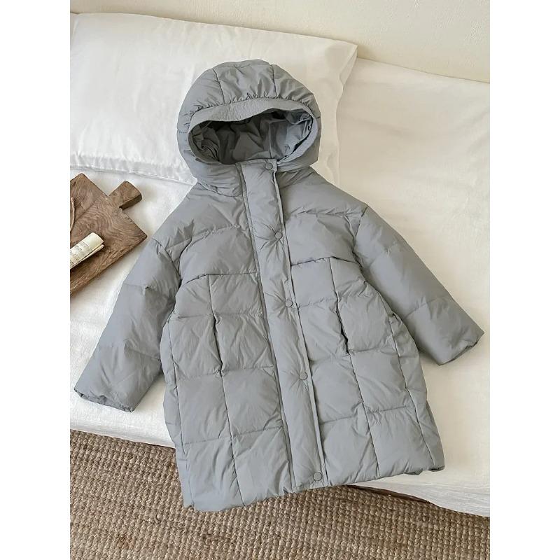 Kinder Weiße Entendaunenjacke Dicke Warme Lange Oberbekleidung für Jungen Mädchen Parkas 2024 Winter Neue Casual Teenager Kinder Mäntel