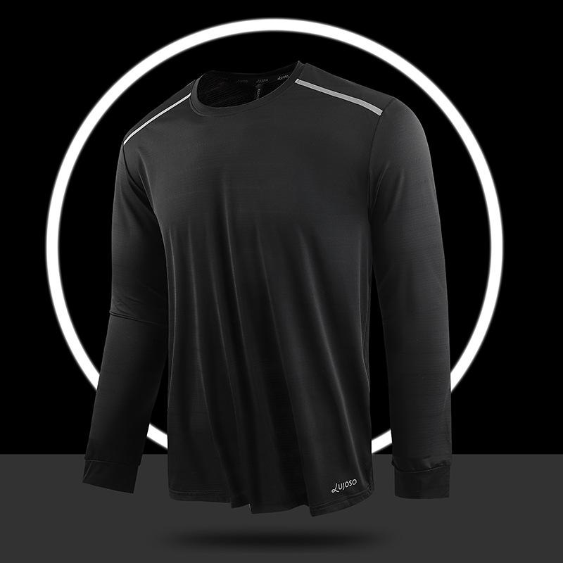 Ice Silk Long Sleeved Quick Drying Clothes, Sports and Leisure Round Neck Thin Summer Outdoor T-shirt
