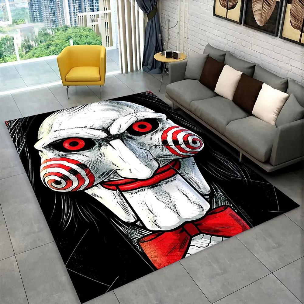 Postava z hororového filmu Chucky Saw Cartoon Area Koberec, Koberec Koberec do obývacího pokoje Ložnice Pohovka Rohožka Dekorace Protiskluzová podložka na podlahu