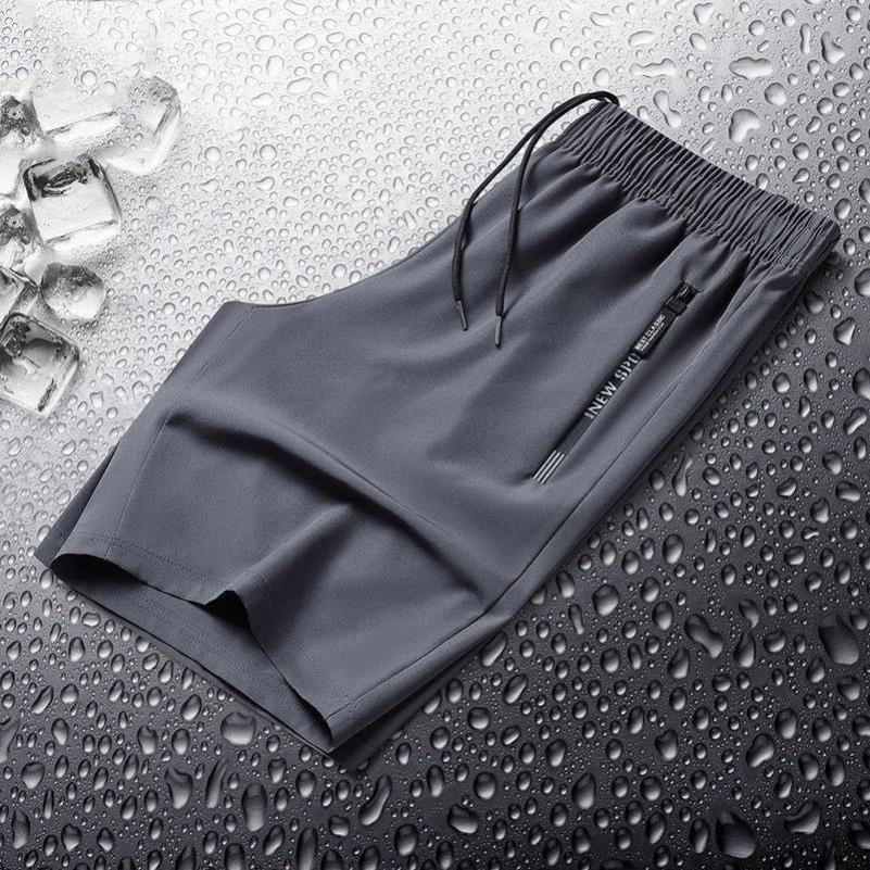 Increase Fat Summer Ice Silk Shorts Men's Loose Large Size Trend Five-point Pants Casual Sports Pants Beach Pants Men