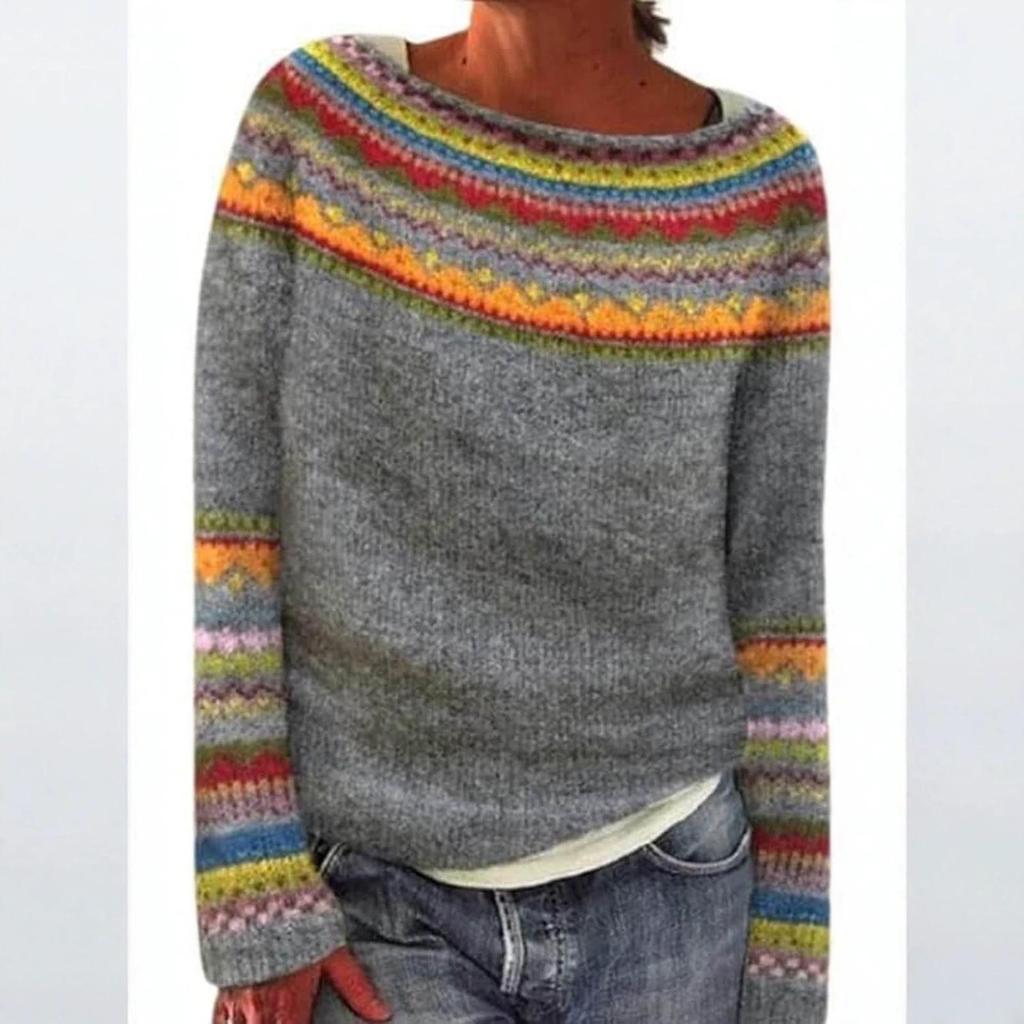 2026 Women's European & American Style Knitwear: Loose Long Sleeve Sweater with Fresh Round Neck - Versatile Top