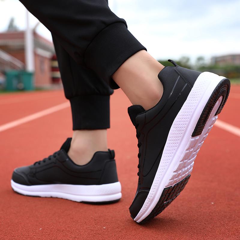 Fashion Men's Casual Sports Shoes Leather Waterproof Anti-slip Cushioning Basketball Outdoor Lightweight Breathable Men's Sports Shoes