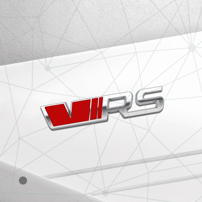 3D Auto Metall VRS Abzeichen Auto Lenkrad Emblem Aufkleber LOGO Dekor Für Skoda Elroq Enyaq Superb Octavia Karoq Kamiq Fabia Yeti