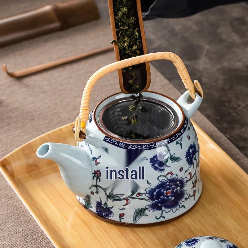ZISIZ Large Ceramic Teapot