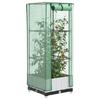 VidaXL Raised Planter with Rattan-Look Cover 40x40x123 Cm, Garden Raised Planter, Raised Flower Bed, 4015837