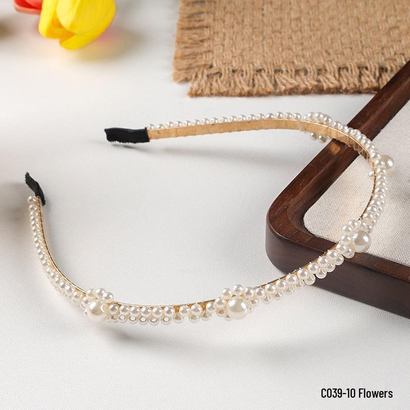 Women's French Retro High-End Pearl Headband: Versatile Hair Accessory for Styling and Face Washing