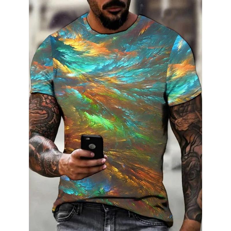 Men's 3D Printed T-Shirt Short Sleeve O-Neck Pullover Casual Top Street Fashion T-shirt
