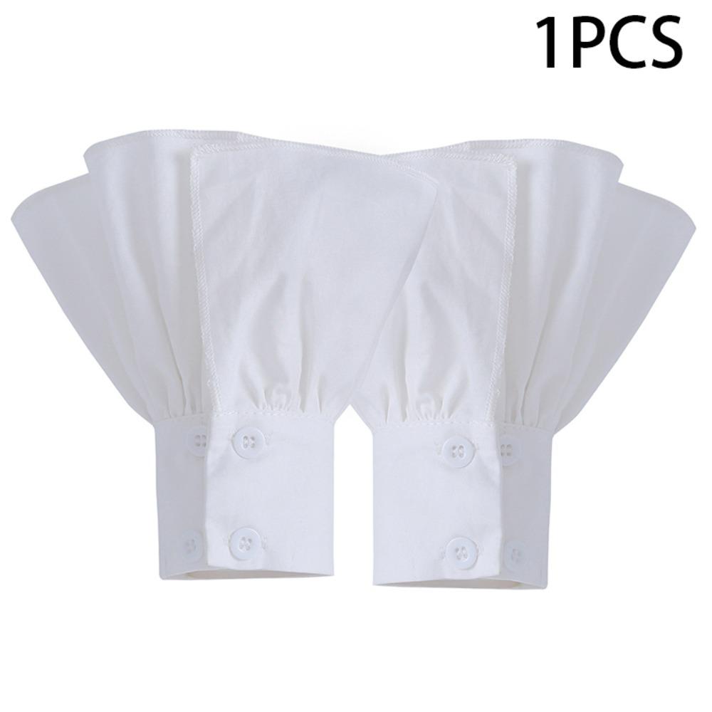 

Elastic Decorative Cuffs Chiffon Material Fake Cuffs New Flare Cuffs Photography Props білий