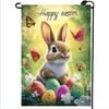 Happy Easter Garden Ag 12x18 Double Sided, Small Burlap Oral Buttery Eggs Bunny Garden Ags Easter Holiday Outdoor Ya EEL
