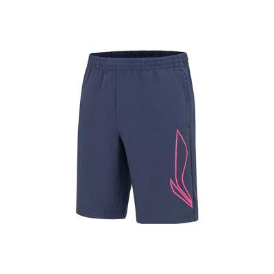 Li Ning Brand Large Logo Sports Casual Shorts Men Shorts Blue AKSS467-3