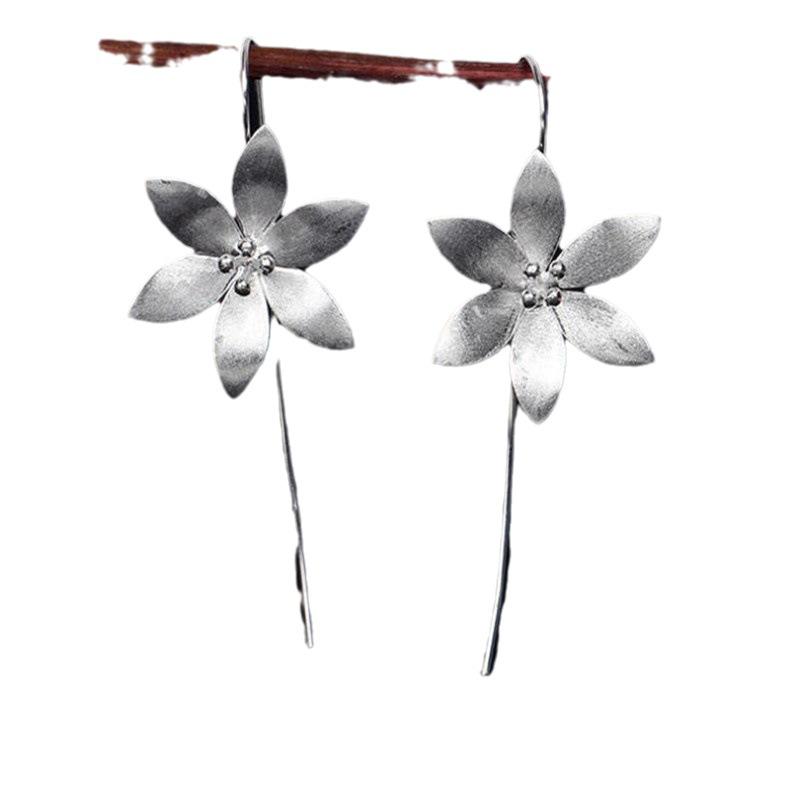 Ethnic Lotus Elegant Retro Artistic Long Earrings
