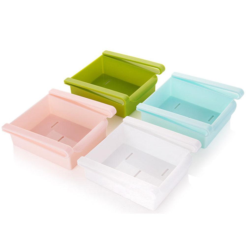 Space-Saving Slide Fridge Storage Box - Freezer Food Container & Pantry Organizer Bins
