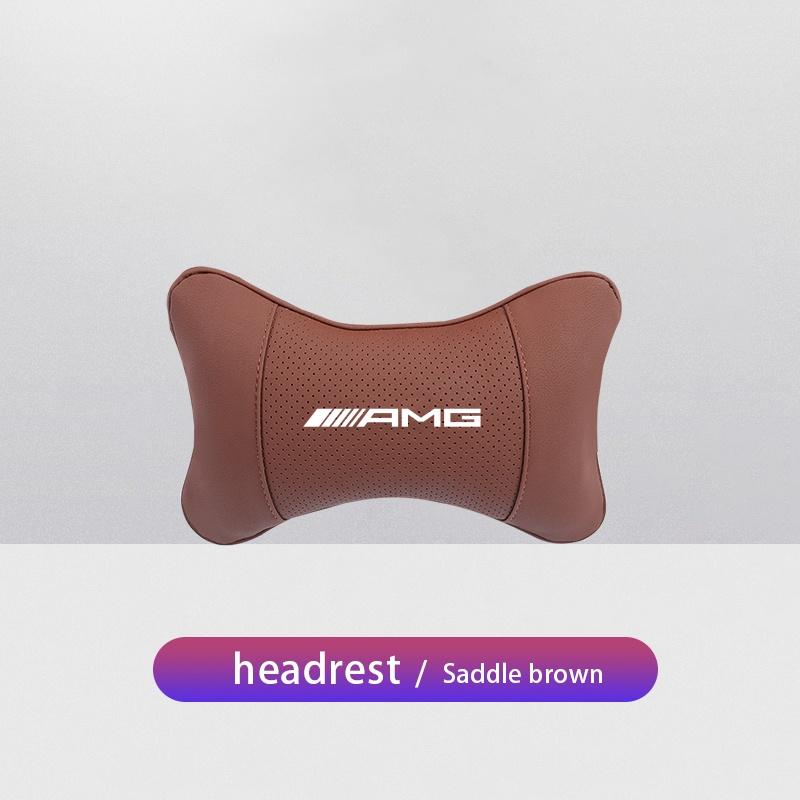 D1-1PCS Car Seat Headrest Auto Logo Neck Pillow For Mercedes Benz AMG W203 W204 W205 W209 W210 W176 Interior Stickers PGTZ-BENCHI