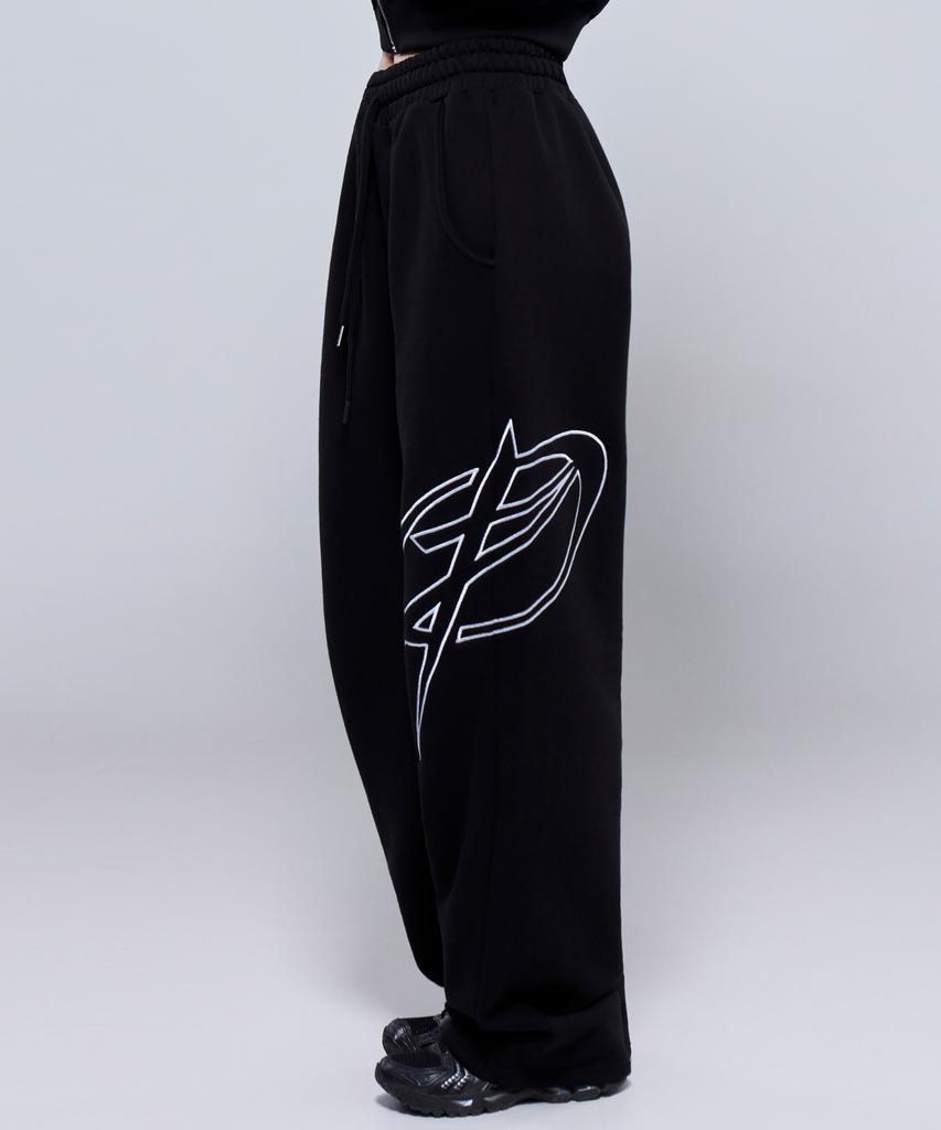 Pijikeolgameoncheu P5059 Big Symbol Women'S Wide Pants [3 Colors]