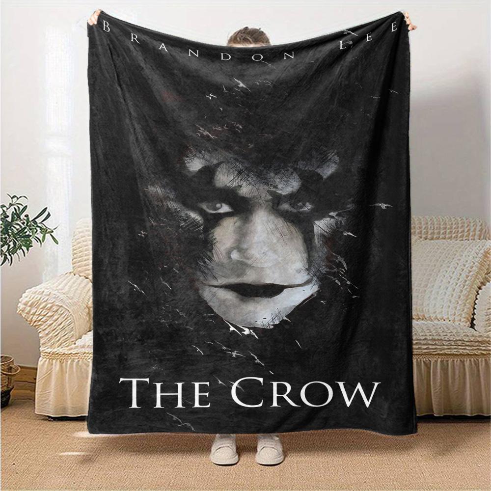 1pc Brandon Lee The Crow Throw Blanket Soft Flannel, Cozy All Season Polyester Perfect for Home, Office