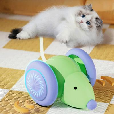 Akıllı Elektrikli Fare Kedi Oyuncağı, Engelden Kaçınma Özelliği ile İnteraktif Oyun Zamanı için, Sessiz Şarj, 1,5 Saat Pil Ömrü