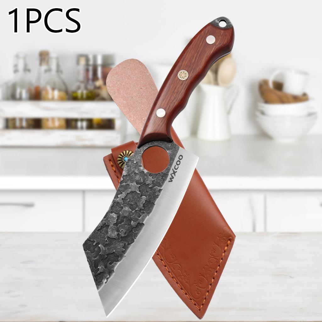 Stainless Steel Boning Knife Chef Knife Professional Santoku Utility Paring Knife Cooking Knife Household Knives for Kitchen with Cover 1PC