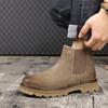 Martin boots medium top platform British Chelsea sleeve short boots retro outdoor casual big yellow boots