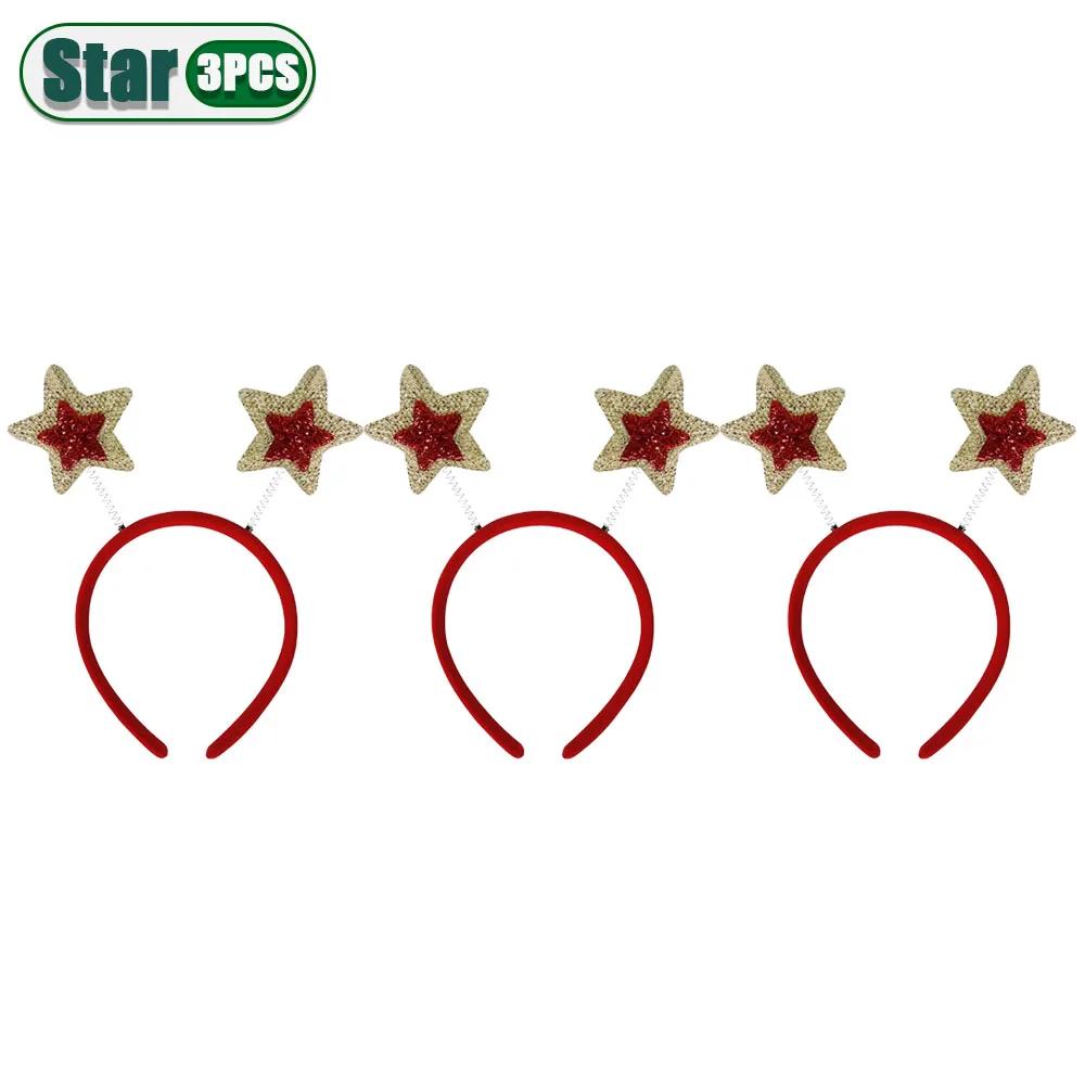 1-20 STÜCKE 2025 Neue Weihnachts-Haarbänder Festliche Partydekoration Erwachsene Kinder Foto-Requisiten Weihnachtsmütze Schneemann Stirnband