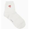 Women's Petit Diamond Embroidered Mid-calf Socks 3-Piece Set JASS6E102 BK
