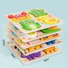 Non-Toxic 3D Wooden Animal Cartoon Puzzle Board Kids Handheld Traffic Jigsaw Puzzle Montessori Early Education Toys Building Blocks Toys