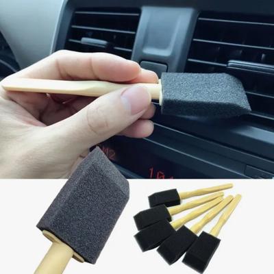 Auto Lüftungsdüsen Reinigungsbürste Kratzfreier Schwamm Detailing-Bürste für Lüftungsdüsen und Spalten Scheibenwischerreiniger mit Griff